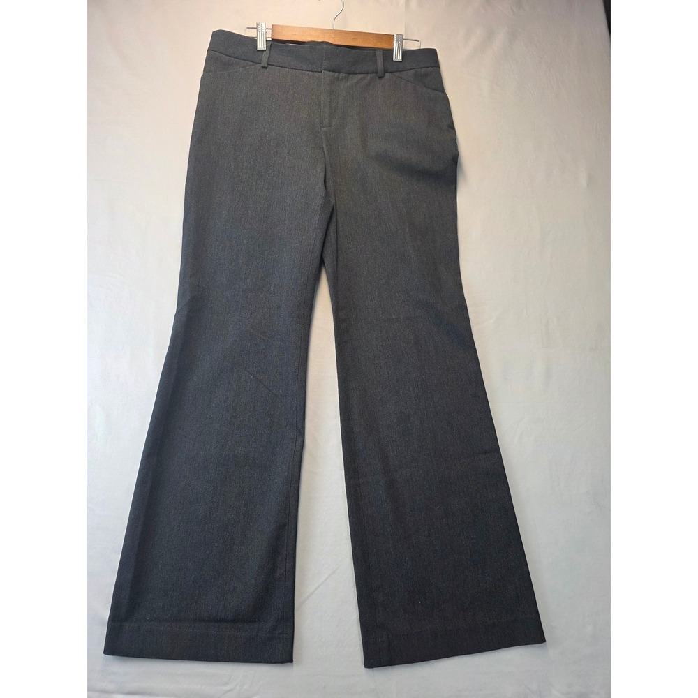 Gap Modern Fit Flare Pants Gray Charcoal Stretch Dress Trousers 12R RN54023